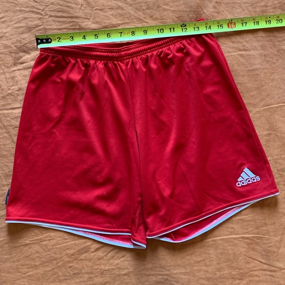 Adidas Red and White Athletic Shorts, Size M - Picture 3 of 7